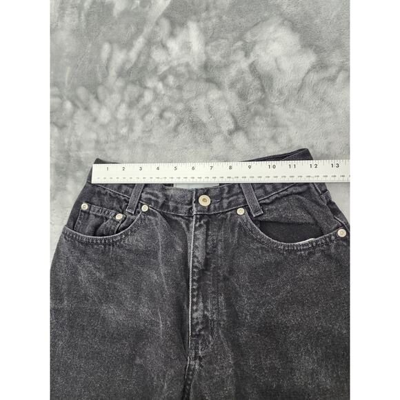 Vintage 90s L.A. Blues High Rise Mom Jeans Size 4 Washed Black Tapered Leg Denim - Picture 8 of 12